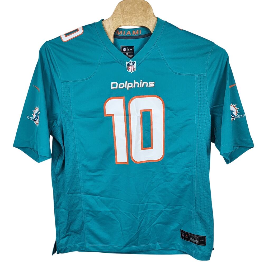 Men's Nike Engineered NFL On Field Teal Miami Dolphins Tyreek Hill Jersey XL